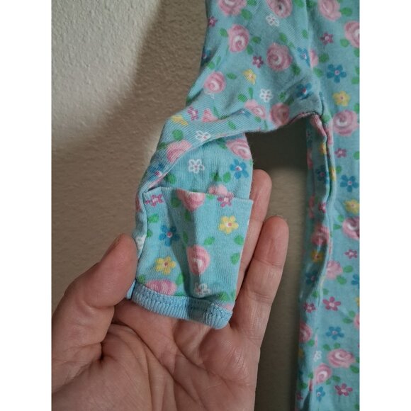 Gerber Cotton Sleep Sack Floral Boho Cottage Infant Baby Blue Girls 0-6 Months - Picture 5 of 5